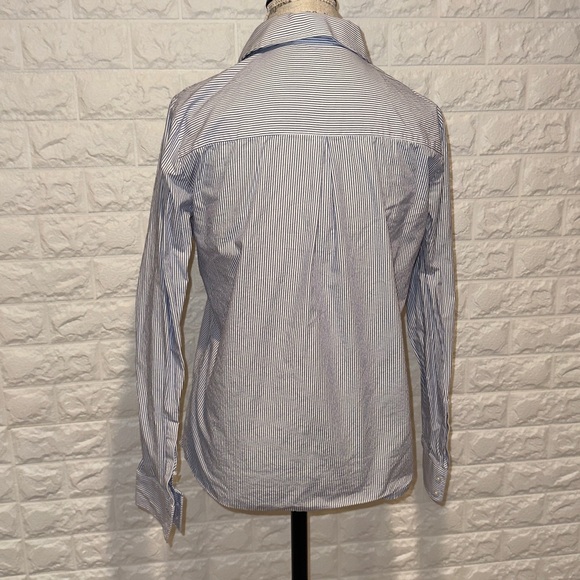 Calvin Klein Women’s Classic Blue and White Striped Shirt - Picture 7 of 8